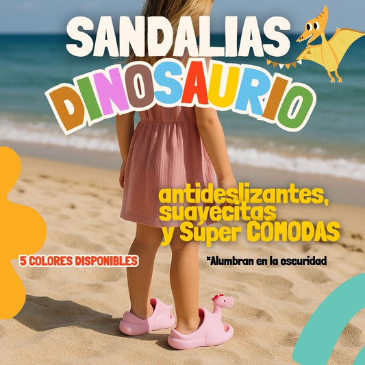 SANDALIAS DINO REFLECTIVAS PARA NIÑO Y NIÑA