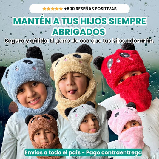 GORRO CON BUFANDA PARA NIÑOS PAGUE 1 LLEVE 2 + CEPILLO EN U (GRATIS)